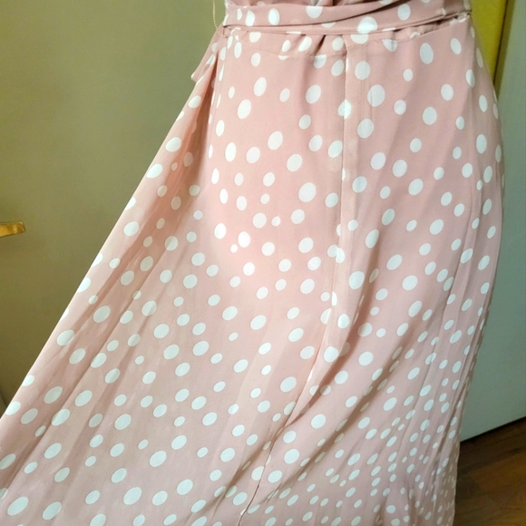 New Beautiful R & K Blush Polka-dot A line Dress size 8 - Picture 12 of 14
